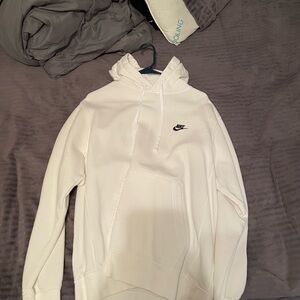 Nike white Hoodie with Logo
